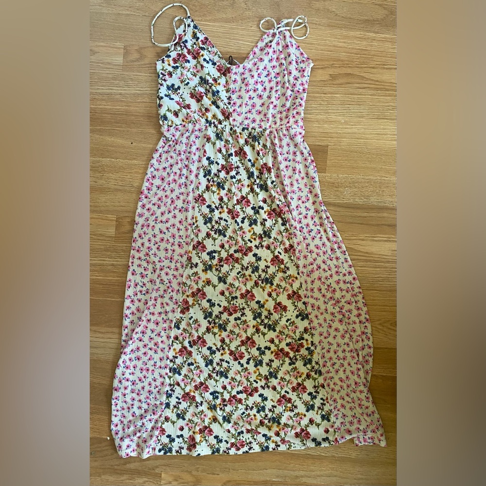 Zara Floral Dress - Pink and Cream - Picture 4 of 5